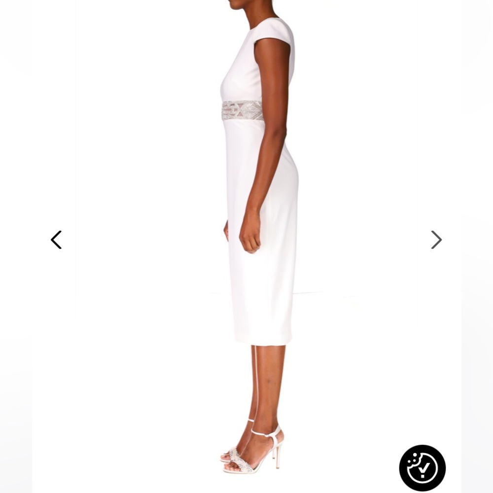 NWT Badgley Mischka Jewel Modele Light Ivory dress size 6 - Picture 3 of 7